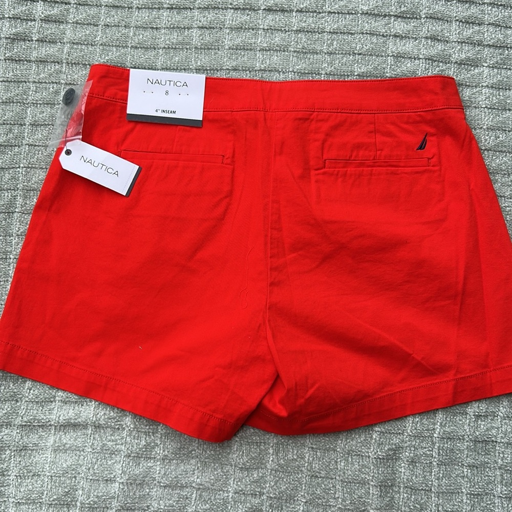 Nautica Orange High Waist Shorts - Picture 3 of 14